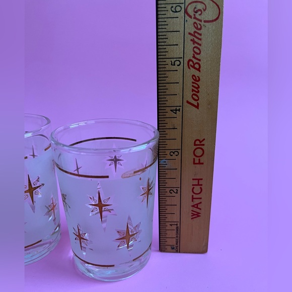 Set of 3 vintage starburst glasses by Dominion glass in very good used condition - Picture 4 of 4